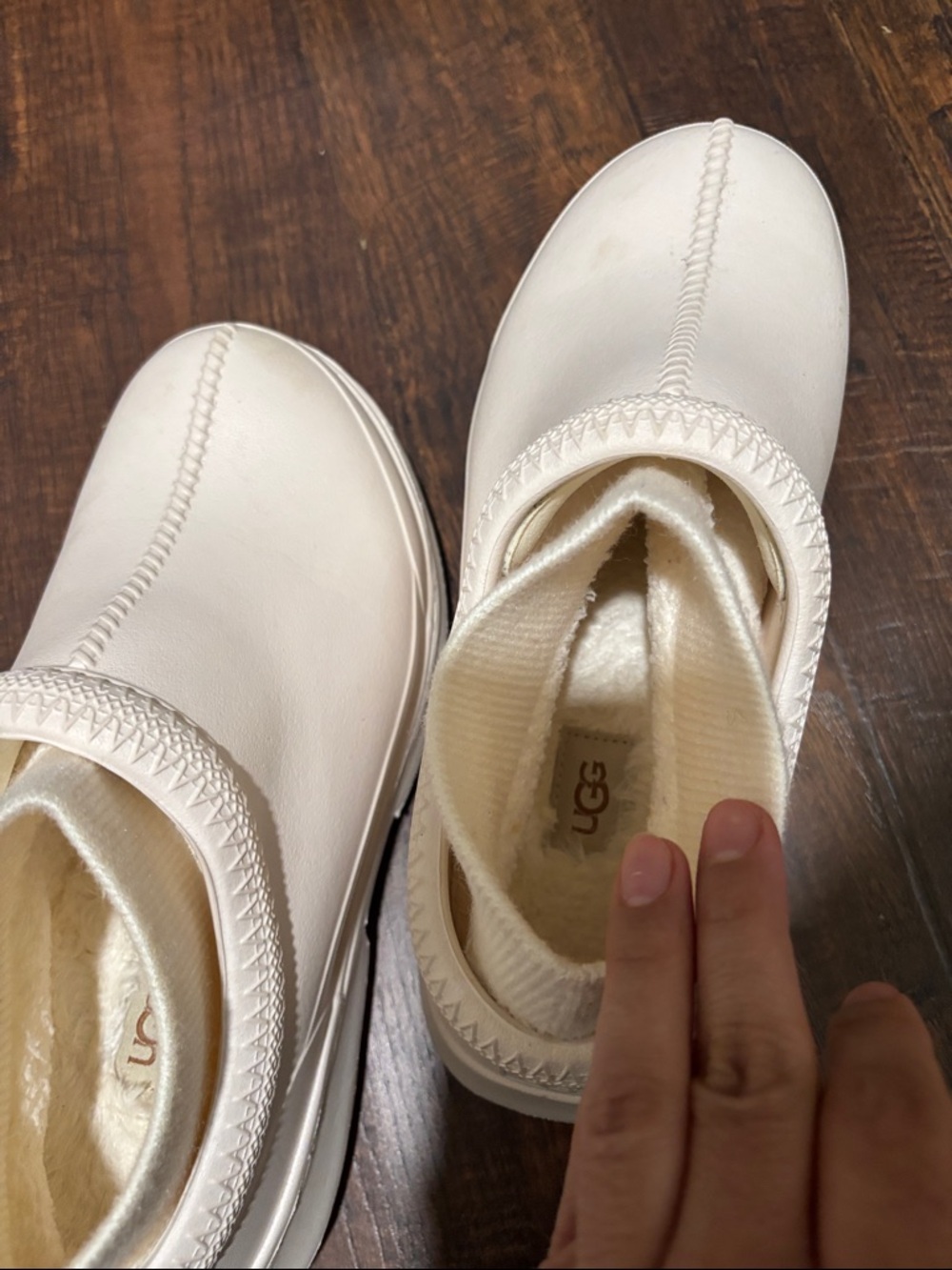 UGG Tasman x white removable sock slip on clog shoe rain boot - Picture 6 of 7